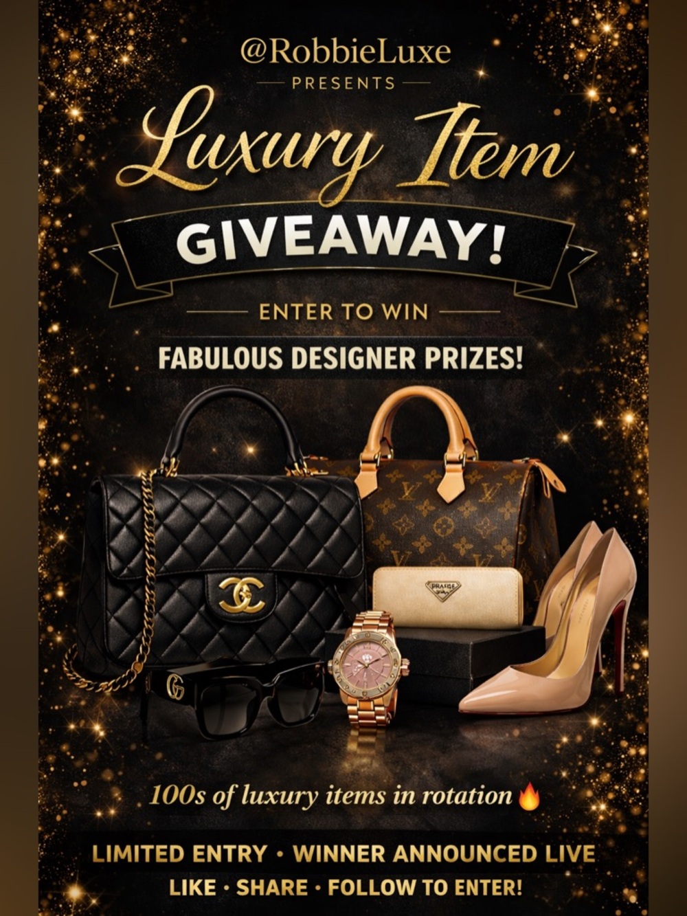 LUXURY ITEM GIVEAWAY PRESENTED BY YOURS TRULY, ROBBIELUXE!!! 🫶🏼